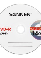Диск DVD+R (плюс) 4,7Gb SONNEN 16х Cake Box