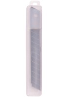 Лезвия для канцелярских ножей 9мм, 10 шт в пластиковом пенале