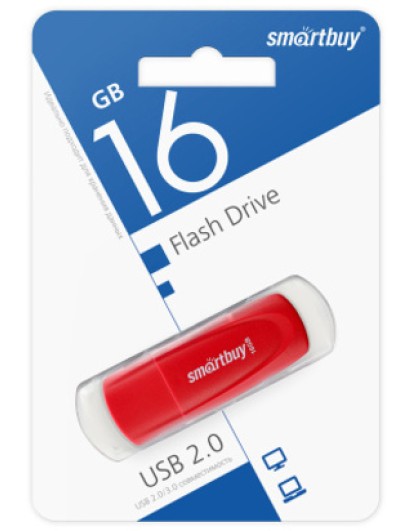 Память Smart Buy 'Scout'  16GB, USB 2.0 Flash Drive