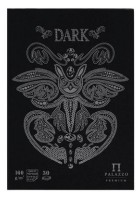 Скетчбук - планшет 30л., А4 Лилия Холдинг 'Dark', на склейке, черный тонир. офсет, 160г/м2