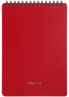 Бизнес-блокнот 60л. А5, OfficeSpace 'Base', на гребне, красная пластиковая обложка
